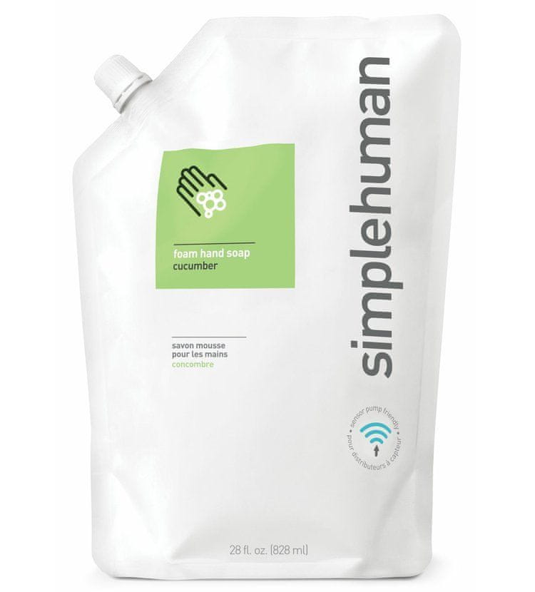 Levně Simplehuman Hydratační pěnové mýdlo – 828 ml, náhradní náplň s vůní okurky