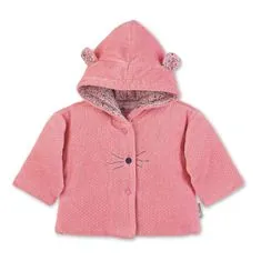 Sterntaler kabátek kojenecký s kapucí, propínací, samet, myška Mabel 5612001, 62