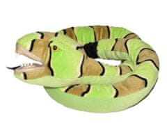 COOLKOUSKY Plyšový had Krajta zuby zelený 137 cm
