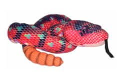 COOLKOUSKY Plyšový had červeno-zelený137 cm