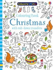 Usborne Colouring Book Christmas with rub-down transfers