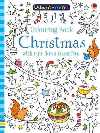 Usborne Colouring Book Christmas with rub-down transfers