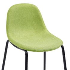 shumee Barové židle 4 ks zelené textil