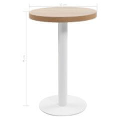 Vidaxl Bistro stolek světle hnědý 50 cm MDF