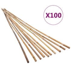 Greatstore Zahradní bambusové tyče 100 ks 150 cm