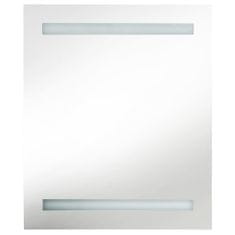 Greatstore LED koupelnová skříňka se zrcadlem antracitová 50 x 14 x 60 cm