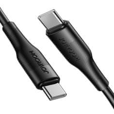 Joyroom odolný kabel USB typu C - USB typu C PD 60W 1,8m - Černý KP15118