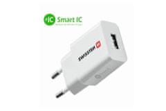 SWISSTEN Síťový adaptér Smart IC, 1x USB, 2,1 A, bílý, Swissten