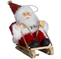 Dům Vánoc Ozdoba na stromeček Santa na saních 18 cm