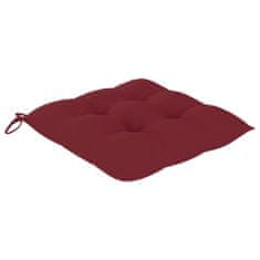 Vidaxl Podušky na židle 6 ks vínově červené 50 x 50 x 7 cm textil