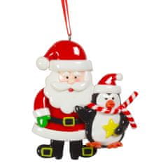 Dům Vánoc Ozdoba na stromeček Santa s tučňákem 8 cm