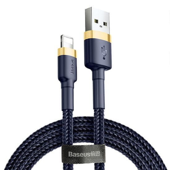 BASEUS Cafule nabíjecí / datový kabel USB na Lightning 1,5A 2m, zlatá-modrá CALKLF-CV3