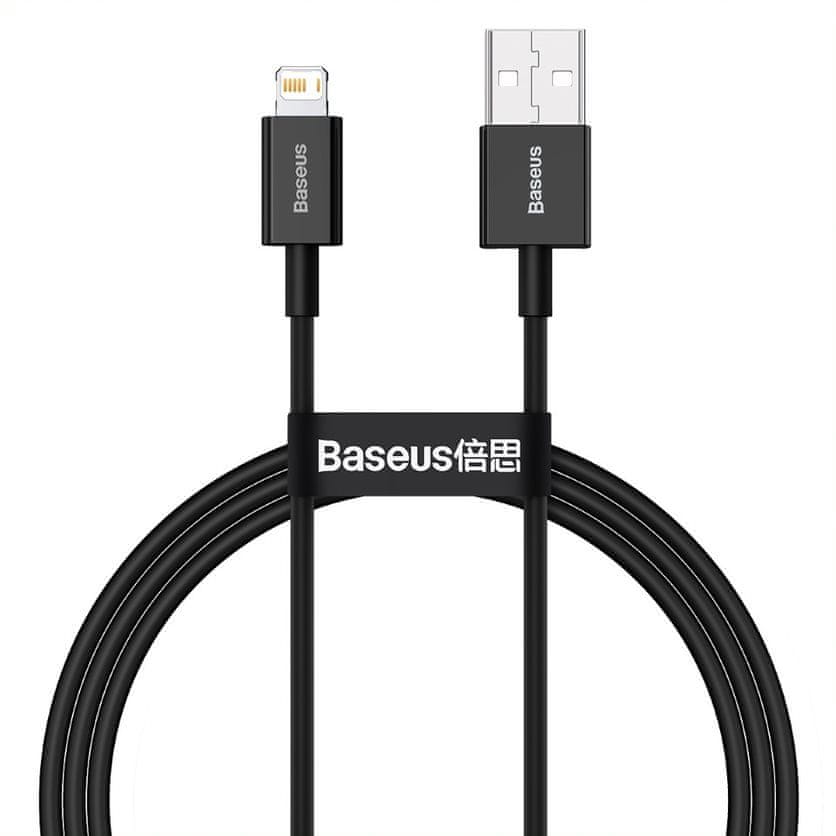 Levně BASEUS Superior Series rychlonabíjecí kabel USB/Lightning 2.4A 1m černá CALYS-A01