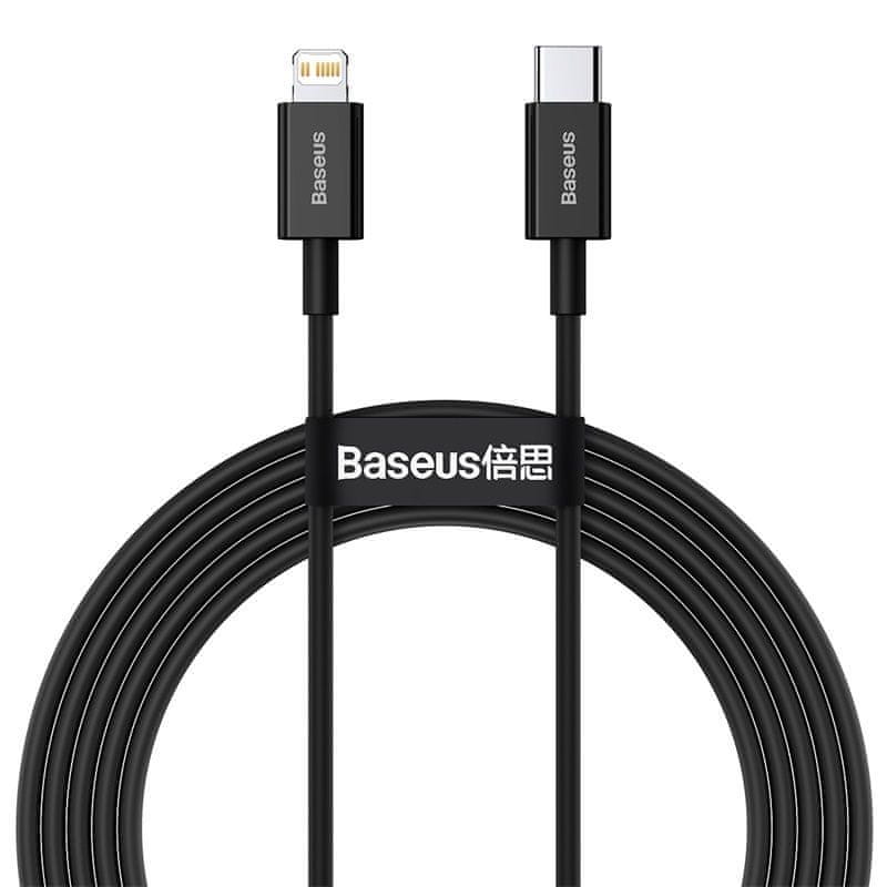 BASEUS Superior Series rychlonabíjecí kabel Type-C/Lightning 20W 2m černá CATLYS-C01