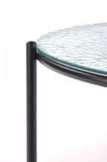 ATAN Odkládací stolek ROSALIA - čiré sklo/černá