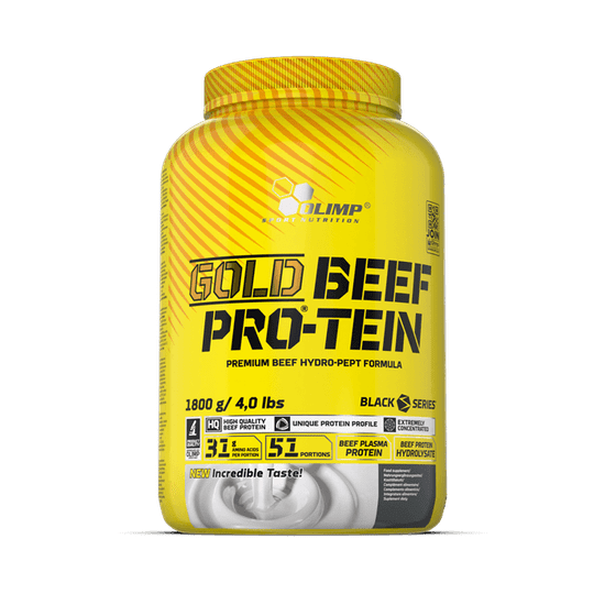 Olimp Olimp Gold Beef Protein 1800 g, hydrolyzát hovězí bílkoviny s bioaktivními peptidy z hovězí plazmy, Blueberry