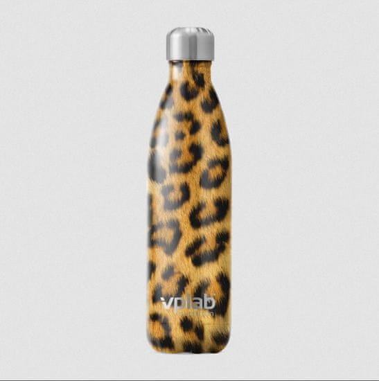 VPLAB VPLAB kovová láhev na studené i teplé nápoje, 500ml, Leopard