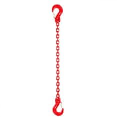 SVX Řetězový závěs hák-hák tř 80 (3 m, 8000 kg, 16 mm) 3m 8000kg 16mm cervena