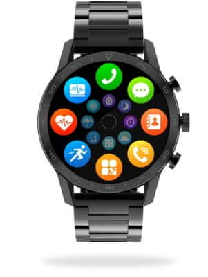 Chytré hodinky ARMODD Silentwatch 4 Pro Smartwatch digitální zobrazení času certifikace voděodolnost 3 ATM notifikace z telefonu zvedání hovorů měření tepu krokoměr sledování fyzické aktivity Android iOS dlouhá výdrž baterie smartwatch kvalitní displej monitoring spánku luxusní design pánský design pánské chytré hodinky Bluetooth nastavitelné ciferníky možnost volání z hodinek