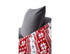 KONDELA Oboustranná beránková deka, zimní vzor, 150x200, SAMANTE
