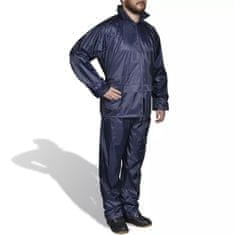 Greatstore Pánský 2 dílný oblek do deště s kapucí - velikost L - námořnická modrá