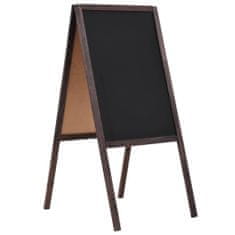 Greatstore Oboustranná tabule z cedrového dřeva volně stojící 40 x 60 cm