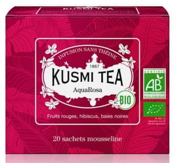 Levně Kusmi Tea Organic AquaRosa 20 mušelínových sáčků 40g