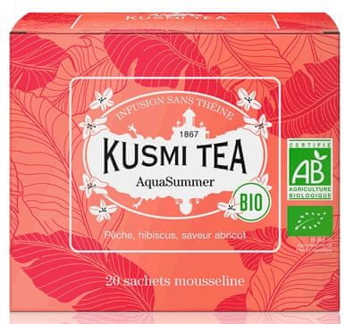Levně Kusmi Tea Organic AquaSummer 20 mušelínových sáčků 40g