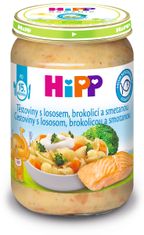 HiPP Těstoviny s lososem, brokolicí a smetanou, 6 x 250g