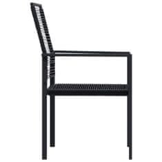 Vidaxl Zahradní židle 2 ks PVC ratan černé