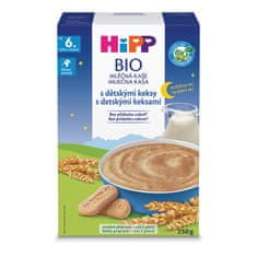 HiPP BIO Mléčná kaše na dobrou noc s dětskými keksy 6 x 250 g, od 6. měsíce