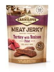 Carnilove Jerky Turkey with Venison Fillet 12×100 g