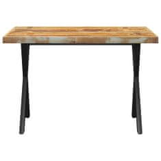 Greatstore Jídelní stůl nohy ve tvaru X 120 x 60 x 77 cm recyklované dřevo