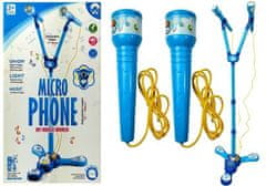 shumee Mikrofony Karaoke Set pro děti Modrý stativ na baterie