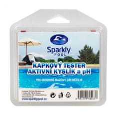 Sparkly POOL Kapkový tester bazénové vody - aktivní kyslík (O2) a pH