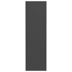 Vidaxl Nástěnný botník šedý 80 x 18 x 60 cm dřevotříska