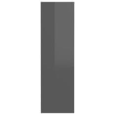 Greatstore Nástěnné botníky 2 ks šedé vysoký lesk 60x18x60 cm dřevotříska