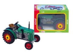 KOVAP Traktor Zetor 25A zelený na klíček kov 15cm 1:25 v krabičce Kovap