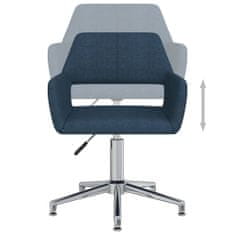 Greatstore Otočná kancelářská židle modrá textil