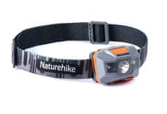 Naturehike LED čelovka TD-02, USB nabíjení 73g - šedá/oranžová