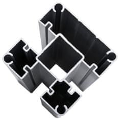 Vidaxl Set plotového dílce WPC 872 x 186 cm černý