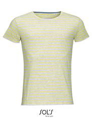 SOL'S Pánské pruhované Regular fit tričko s krátkým rukávem Sol's, Velikost L, Barva Žlutá