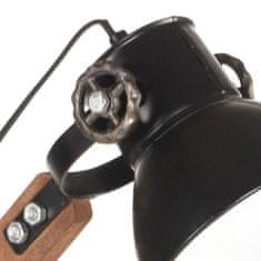 Greatstore Industriální stolní lampa černočerná kulatá 58 x 18 x 90 cm E27
