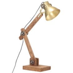 Greatstore Industriální stolní lampa mosazná kulatá 58 x 18 x 90 cm E27