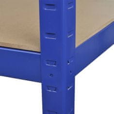 Vidaxl Ocelový regál vhodný na ukládání nářadí 90 x 40 x 180 cm - modrý