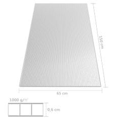 Greatstore Polykarbonátové desky 5 ks 6 mm 150 x 65 cm