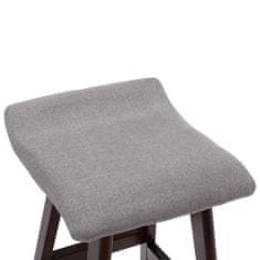 Greatstore Barová židle světle šedá textil