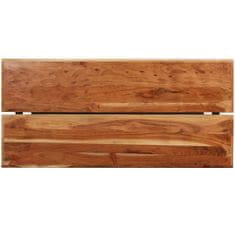 Greatstore Barový set 9 kusů masivní akáciové dřevo a pravá kůže