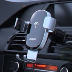 DUDAO F3PRO držák na mobil do auta s bezdrátovou nabíječkou Qi 15W, černý