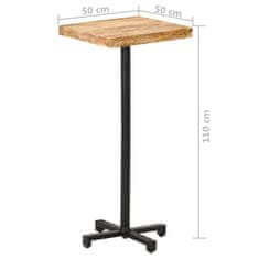 Vidaxl Barový stůl čtvercový 50 x 50 x 110 cm hrubé mangovníkové dřevo
